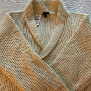 Beautiful cream colored shawl neck sweater. Never worn! Talbots tag still on.
